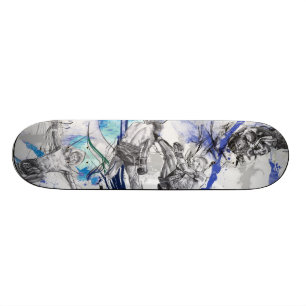 Thai Boxing Blue-rookontwerp Persoonlijk Skateboard