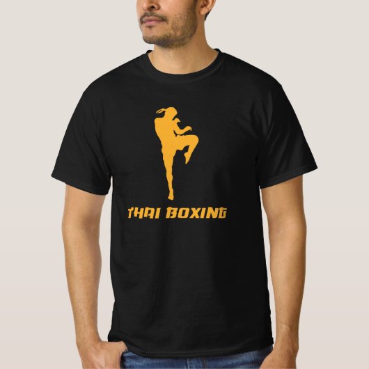 Thai Boxing Knie Strijd Vechter T-shirt (Voorkant)
