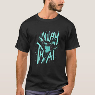 Thai Boxing Muay Thai die krijgskunstenaar schopt T-shirt