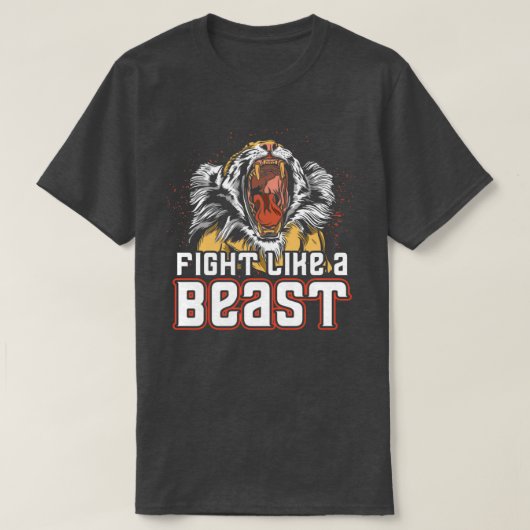 Thai Boxing Muay Thai Tiger Nak Muay Lutas Kickbox T-shirt (Design voorkant)