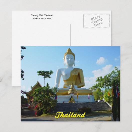 Thai Buddha Chiang Mai, Thailand Briefkaart (Voorkant / Achterkant)