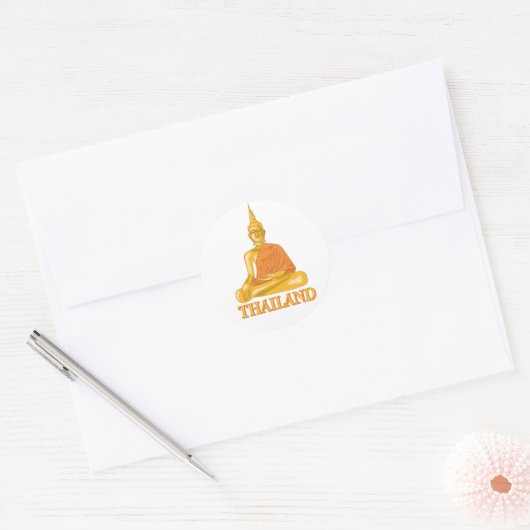 Thai Buddha Ronde Sticker (Envelop)