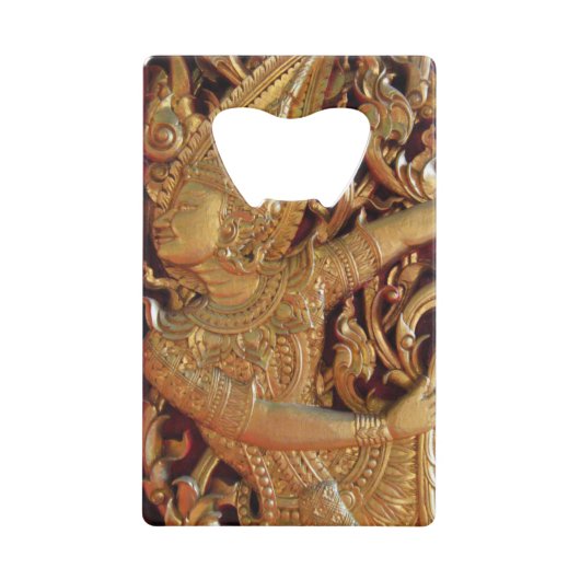 Thai Buddhist Temple Detail Creditkaart Flessenopener (Voorkant)