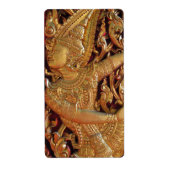 Thai Buddhist Temple Detail Etiket (Voorkant)