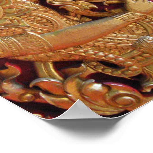 Thai Buddhist Temple Detail Poster (Hoek)