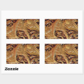 Thai Buddhist Temple Detail Rechthoekige Sticker (Vel)