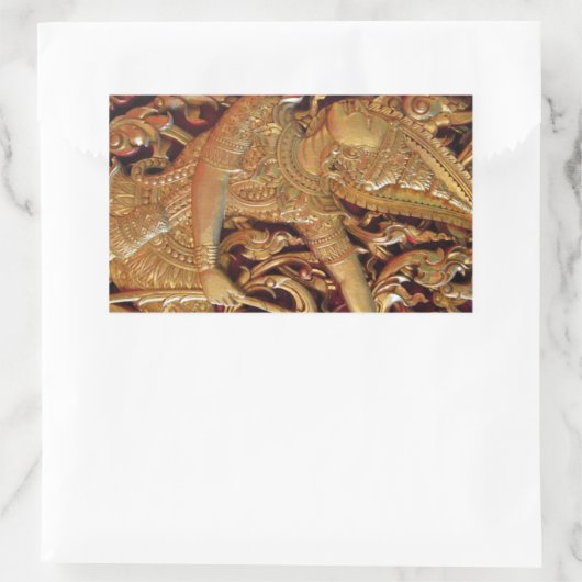 Thai Buddhist Temple Detail Rechthoekige Sticker (Tas)