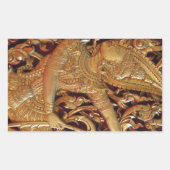 Thai Buddhist Temple Detail Rechthoekige Sticker (Voorkant)
