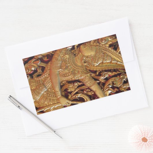 Thai Buddhist Temple Detail Rechthoekige Sticker (Envelop)