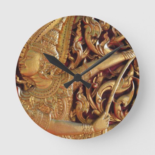 Thai Buddhist Temple Detail Ronde Klok (Voorkant)