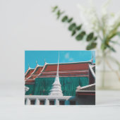 Thai Buddhist Temple Wat Arun Bangkok Flat Card Kaart (Staand voorkant)