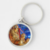 Thai China Buddha Afbeelding standbeeld Sleutelhanger (Voorkant)