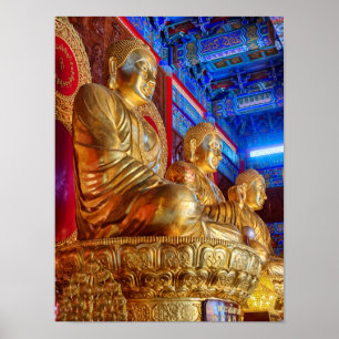 Thai China Buddha Afbeelding Statue Poster