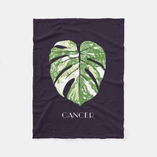 Thai Constellation Monstera Cancer Fleece Deken (Voorkant)
