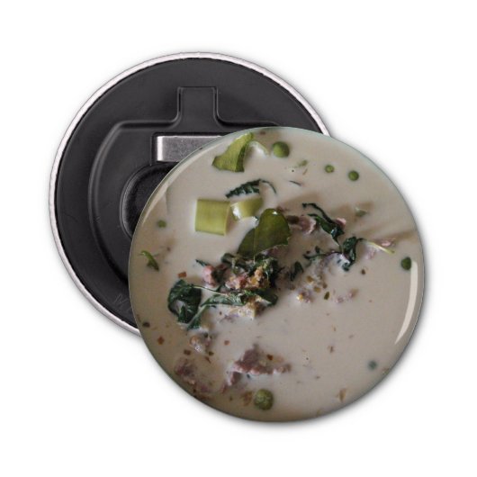 Thai Curry ย [แ.ก.groen เ] ขี ... Aziatische leven Button Flesopener (Voorkant)