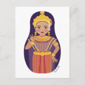 Thai Dancer Matryoshka Briefkaart (Voorkant)