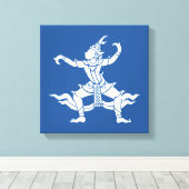 Thai Dancer ⚠ Thailand Sign ⚠ Canvas Afdruk (Insitu (Houten vloer))