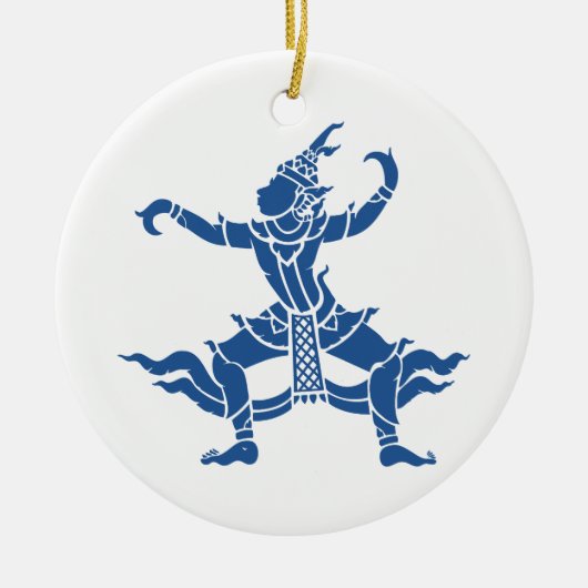 Thai Dancer ⚠ Thailand Sign ⚠ Keramisch Ornament (Voorkant)