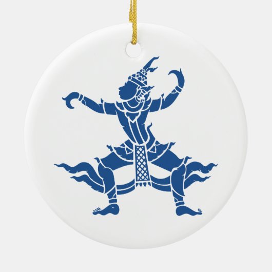 Thai Dancer ⚠ Thailand Sign ⚠ Keramisch Ornament (Achterkant)