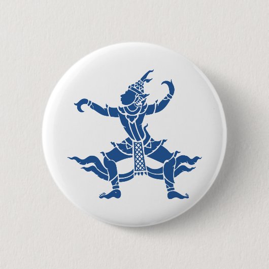 Thai Dancer ⚠ Thailand Sign ⚠ Ronde Button 5,7 Cm (Voorkant)