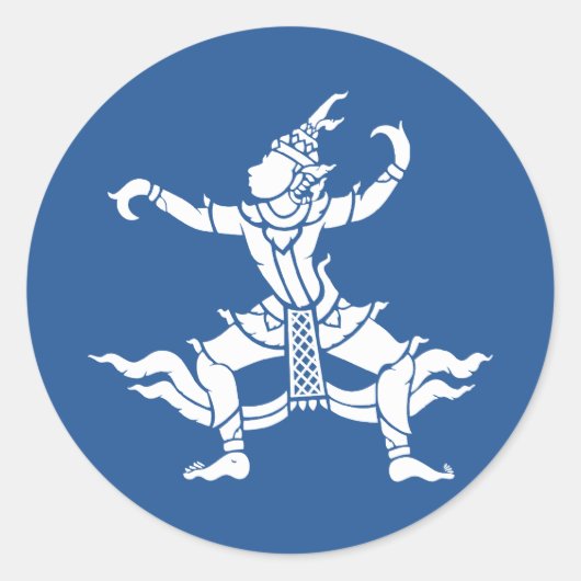 Thai Dancer ⚠ Thailand Sign ⚠ Ronde Sticker (Voorkant)