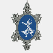 Thai Dancer ⚠ Thailand Sign ⚠ Tin Sneeuwvlok Ornament (Links)
