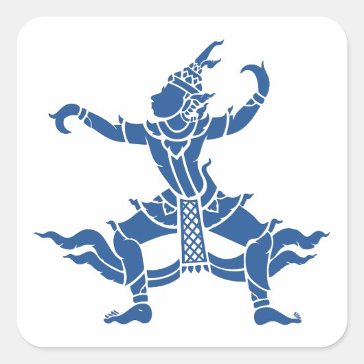 Thai Dancer ⚠ Thailand Sign ⚠ Vierkante Sticker (Voorkant)