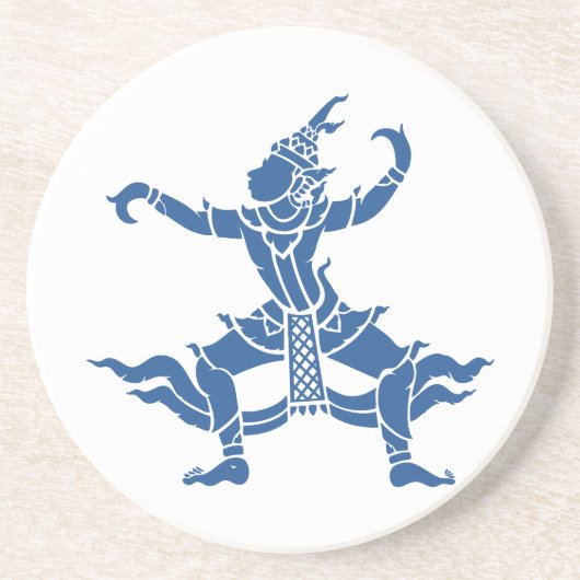 Thai Dancer ⚠ Thailand Sign ⚠ Zandsteen Onderzetter (Voorkant)
