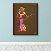 Thai danser - dame canvas afdruk (Insitu (Houten vloer))