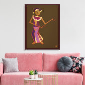 Thai danser - dame canvas afdruk (Insitu (Woonkamer))