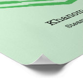 Thai Dessert/Snack Khanom Chan - Pastel Green Poster (Hoek)