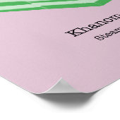 Thai Dessert/Snack Khanom Chan - Pastel Roze Poster (Hoek)