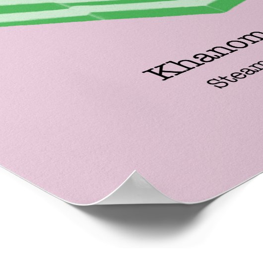 Thai Dessert/Snack Khanom Chan - Pastel Roze Poster (Hoek)