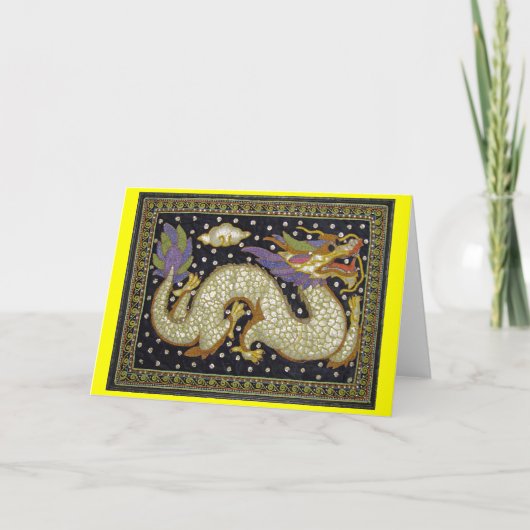 Thai Dragon Tapestry Blank Wenskaart Kaart (Voorkant)