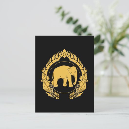 Thai Elephant Briefkaart (Staand voorkant)