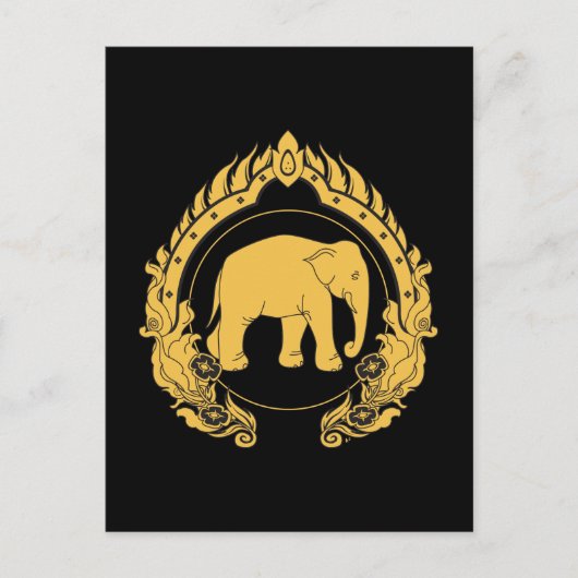 Thai Elephant Briefkaart (Voorkant)