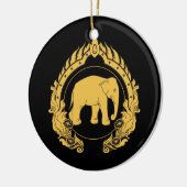 Thai Elephant Keramisch Ornament (Links)
