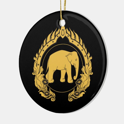 Thai Elephant Keramisch Ornament (Links)