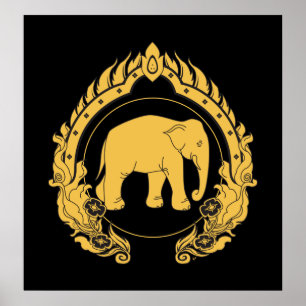 Thai Elephant Poster