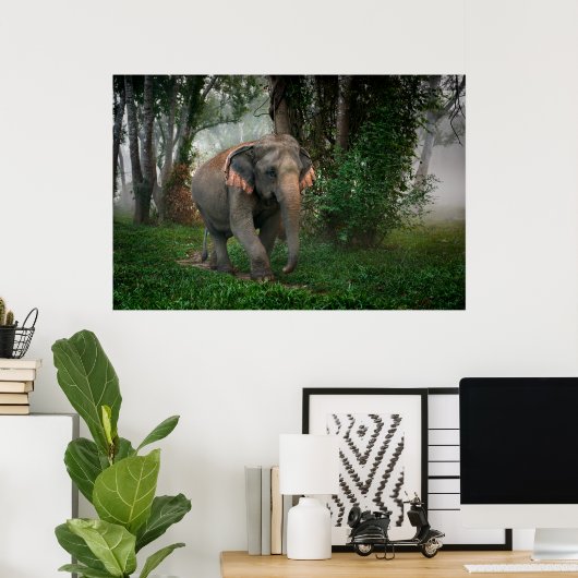 Thai Elephant Poster (Thuiskantoor)