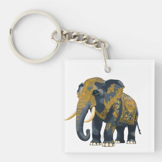Thai Elephant style Sleutelhanger (voorkant)