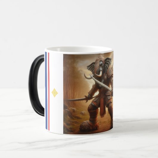 Thai Elephant Warrior van de Sacred Forest Mok (Voorkant links)