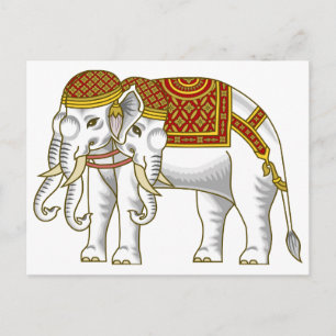 Thai Erawan White Elephant Briefkaart