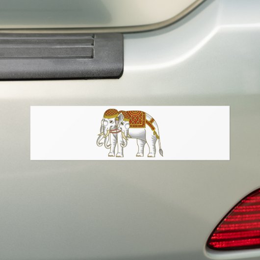 Thai Erawan White Elephant Bumpersticker (Op auto)