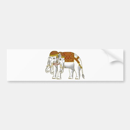 Thai Erawan White Elephant Bumpersticker (Voorkant)