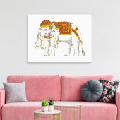 Thai Erawan White Elephant Canvas Afdruk (Insitu (Woonkamer))