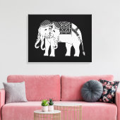Thai Erawan White Elephant Canvas Afdruk (Insitu (Woonkamer))