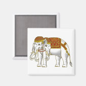 Thai Erawan White Elephant Magneet (Voorkant / Achterkant)