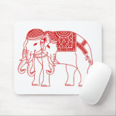 Thai Erawan White Elephant Muismat (Met muis)