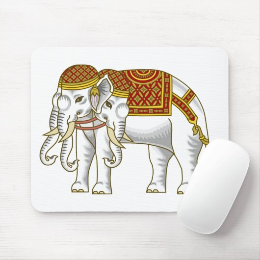 Thai Erawan White Elephant Muismat (Met muis)